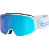 BOLLE Masque De Ski NEVADA SMALL - S2 - WHITE METALLIC BLUE MATT AZURE