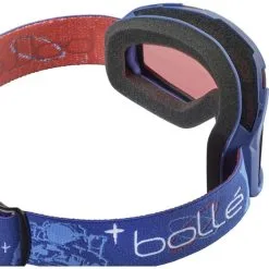 BOLLE Masque De Ski Junior ROCKET - BLUE AERO MATTE ROSY BRONZE -Promos Skis Boutique bolle rocket jr blue aero matte rosy bronze s3 masques 2023 2